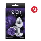 NSTOYS - ezüst plug, lila rózsa dísszel (közepes)