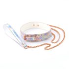 Cosmo Bondage - Collar & Leash - Rainbow nyakörv pórázzal