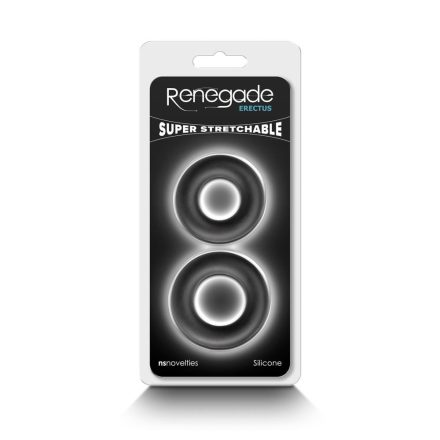 Renegade - Erectus péniszgyűrű duó - Fekete