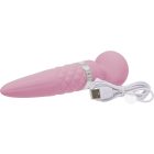 Pillow Talk Sultry Wand - akkus melegítős kétévégű luxusmasszírozó vibrátor Swarovski