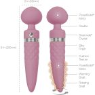 Pillow Talk Sultry Wand - akkus melegítős kétévégű luxusmasszírozó vibrátor Swarovski