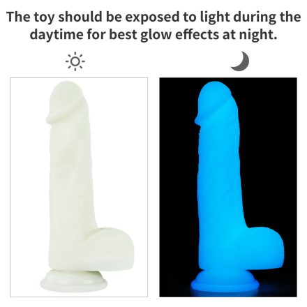 8.0'' Lumino Play Silicone Dildo sötétben világító műpénisz