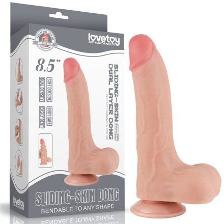 Lovetoy 8.5'' Sliding Skin Dual Layer Dong Flesh II