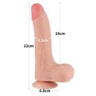 Lovetoy 8.5'' Sliding Skin Dual Layer Dong Flesh II