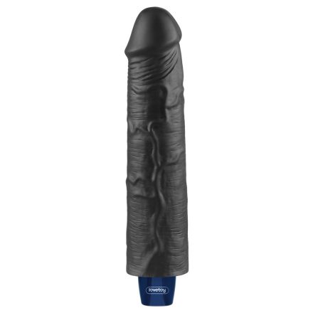 9.5" REAL SOFTEE Rechargeable Vibrating Dildo(Black) akkumulátoros vibrátor