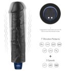 9.5" REAL SOFTEE Rechargeable Vibrating Dildo(Black) akkumulátoros vibrátor