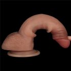 7.5'' Sliding Skin Pro Dual Layer Silicone Dong testszínű dildo