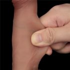 7.5'' Sliding Skin Pro Dual Layer Silicone Dong testszínű dildo