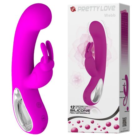 Pretty Love Webb - újratölthető kétágú vibrátor (pink)