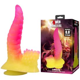   Power Monsters Flamebeast – 22.5 cm Rippled Monster Silicone Dildo