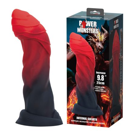 Power Monsters Infernal Goliath – 25 cm Rippled szörny szilikon dildo