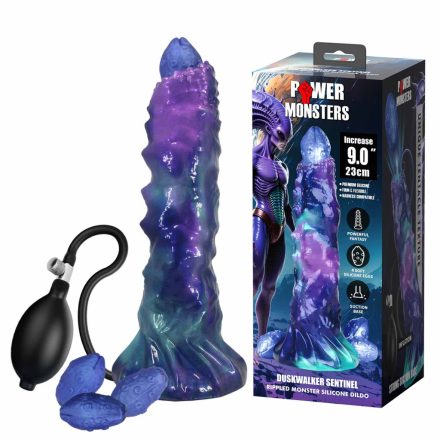 DuskWalker Sentinel – 23 cm Rippled Alien Silicone Dildo
