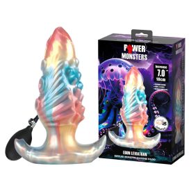   Power Monsters Ebon Leviathan – 18 cm Rippled Monster Silicone szörny Dildo