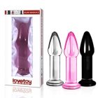 Lovetoy - 5" Glass Romance Anal Plug Black