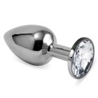 Rosebud Classic Metal Plug (ezüst-fehér)