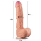 11" Dual Layer Platinum Silicone Cock dildo