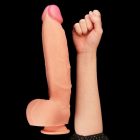 Lovetoy - 12" Dual Layered Platinum Silicone Cock 1