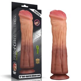   12'' Dual layered Platinum Silicone Cock élethű  dildo