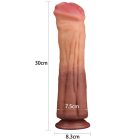 12'' Dual layered Platinum Silicone Cock élethű  dildo