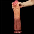 12'' Dual layered Platinum Silicone Cock élethű  dildo