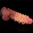 9.5'' Dual layered Platinum Silicone Cock with Rope 