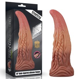   10'' Dual layered Platinum Silicone Monster Tongue prémium dildo