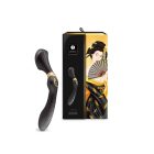 SHUNGA ZOA BLACK WAND kétvégű akkumulátoros luxusmasszírozó vibrátor Fekete