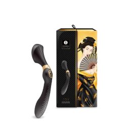   SHUNGA ZOA BLACK WAND kétvégű akkumulátoros luxusmasszírozó vibrátor Fekete
