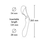 SHUNGA ZOA BLACK WAND kétvégű akkumulátoros luxusmasszírozó vibrátor Fekete