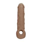 RealRock Penis Sleeve 8 - péniszköpeny (21cm) - sötét natúr