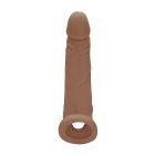RealRock Penis Sleeve 9 - péniszköpeny (21,5cm) - sötét natúr