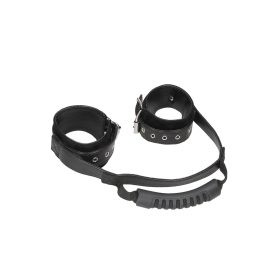 Bonded Leather Hand Cuffs With Handle bilincs