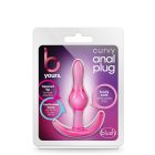 B YOURS CURVY ANAL PLUG PINK popsi dugó