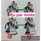 Dekor csipesz MENYASSZONY és VŐLEGÉNY