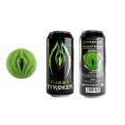 Zöld szörnyi energiaital dobozos műpunci