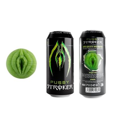 Zöld szörnyi energiaital dobozos műpunci