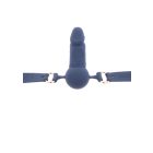 Silicone Penis Ball Gag Blue szájpecek dildoval