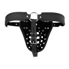  Leather Chastity Jock - Black erényöv
