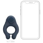 Loveline - vibrációs péniszgyűrű csiklóstimulálóval (szürke)