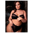 Le Désir Plus Size - 3 részes fehérnemű szett - fekete (XL-4XL)