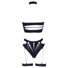 Le Désir Plus Size - 3 részes fehérnemű szett - fekete (XL-4XL)