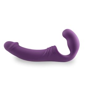   Easytoys - akkus, tartópánt nélküli felcsatolható párvibrátor (lila)