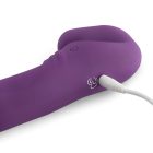 Easytoys - akkus, tartópánt nélküli felcsatolható párvibrátor (lila)